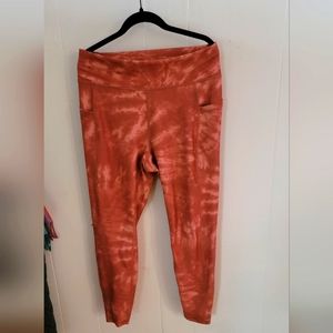 Gilly Hicks Yoga Pants Leggings Pink Tie Dye